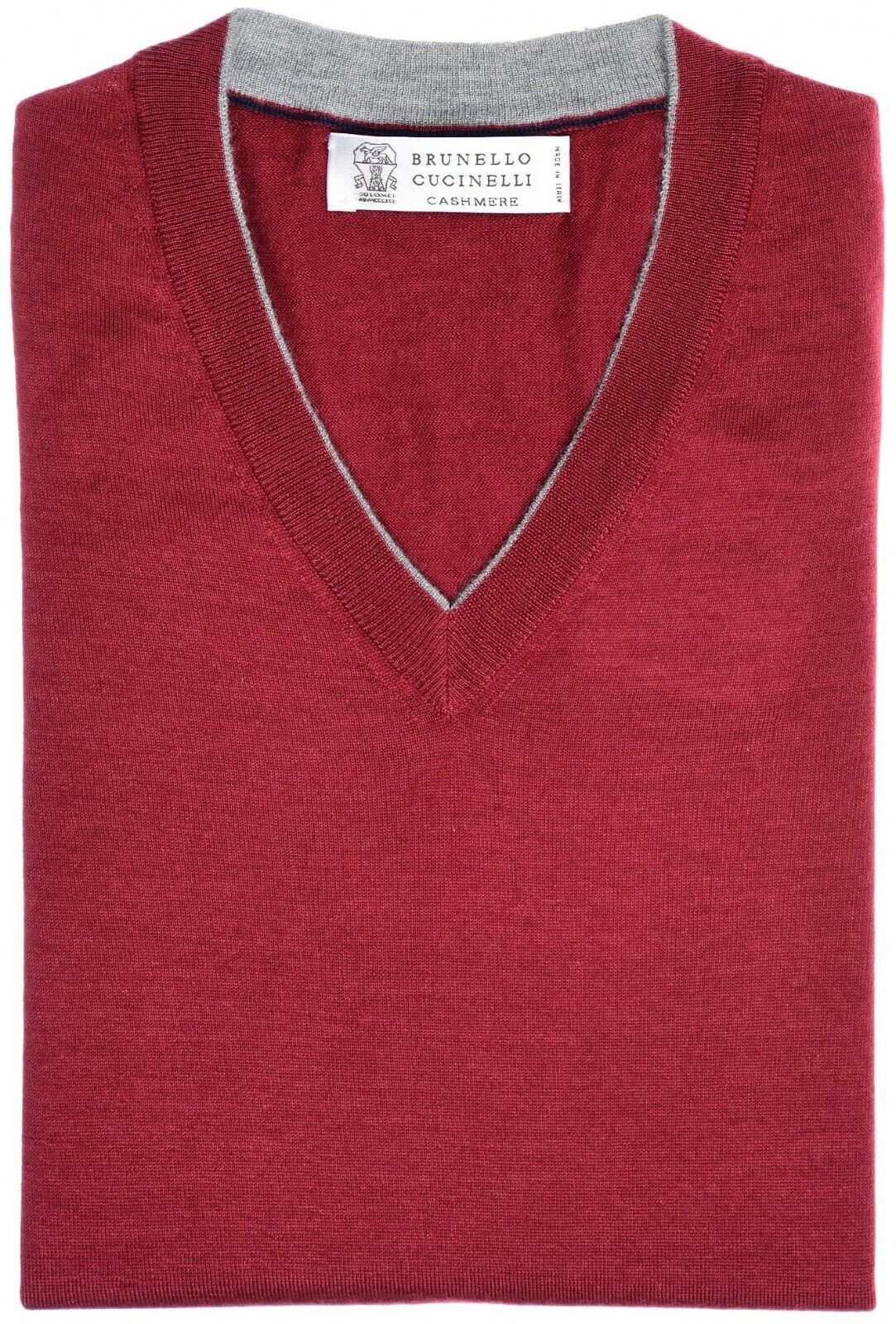 【送料&関税込】Brunello Cucinelli V-neck Pullover With Bead Brunello Cucinelli Men's Wool and Cashmere V-Neck Sweater