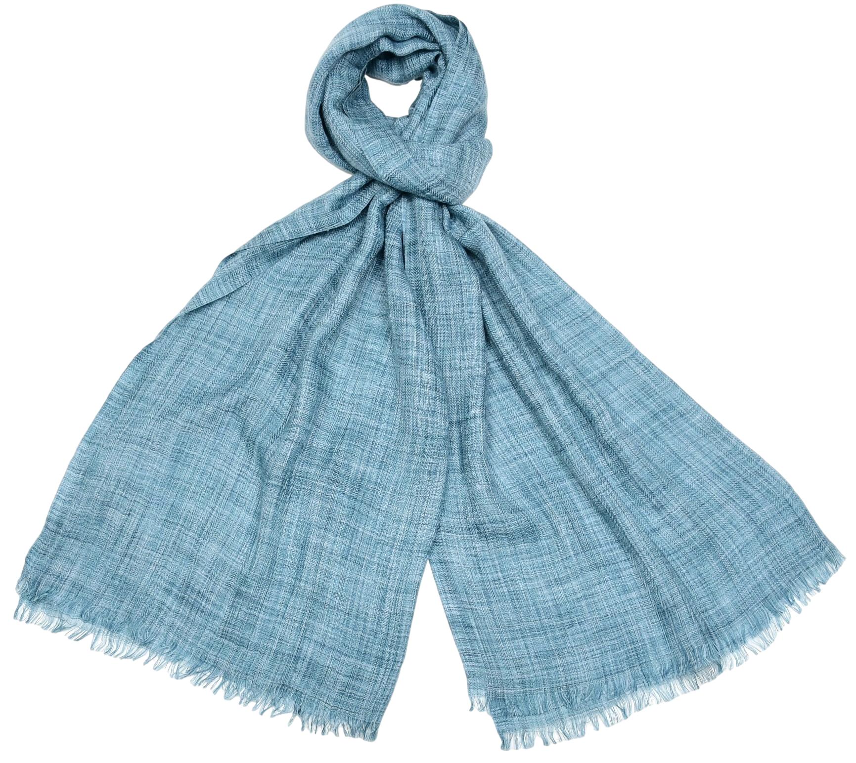 Loro Piana◆Turati ヘリンボーン カシミア スカーフ ロロピアーナ カシミア×シルク ブロックチェック スカーフ