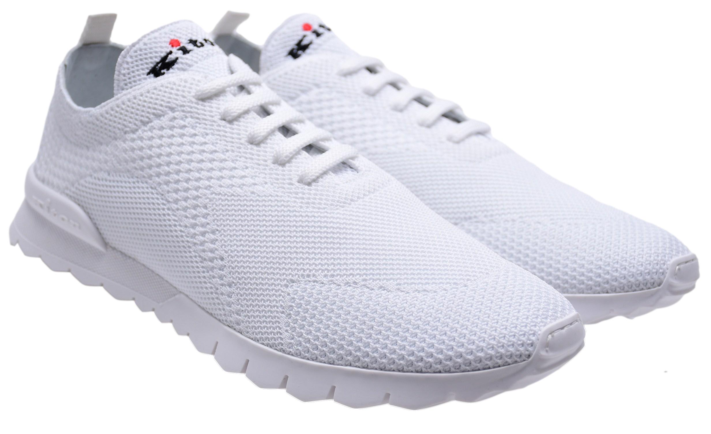 NEW Kiton Stitched Low Top Lace Up Sneakers Trainers Mens 12 White Leather 46 Kiton White Leather Sneakers – Mr.PianiK main image 2