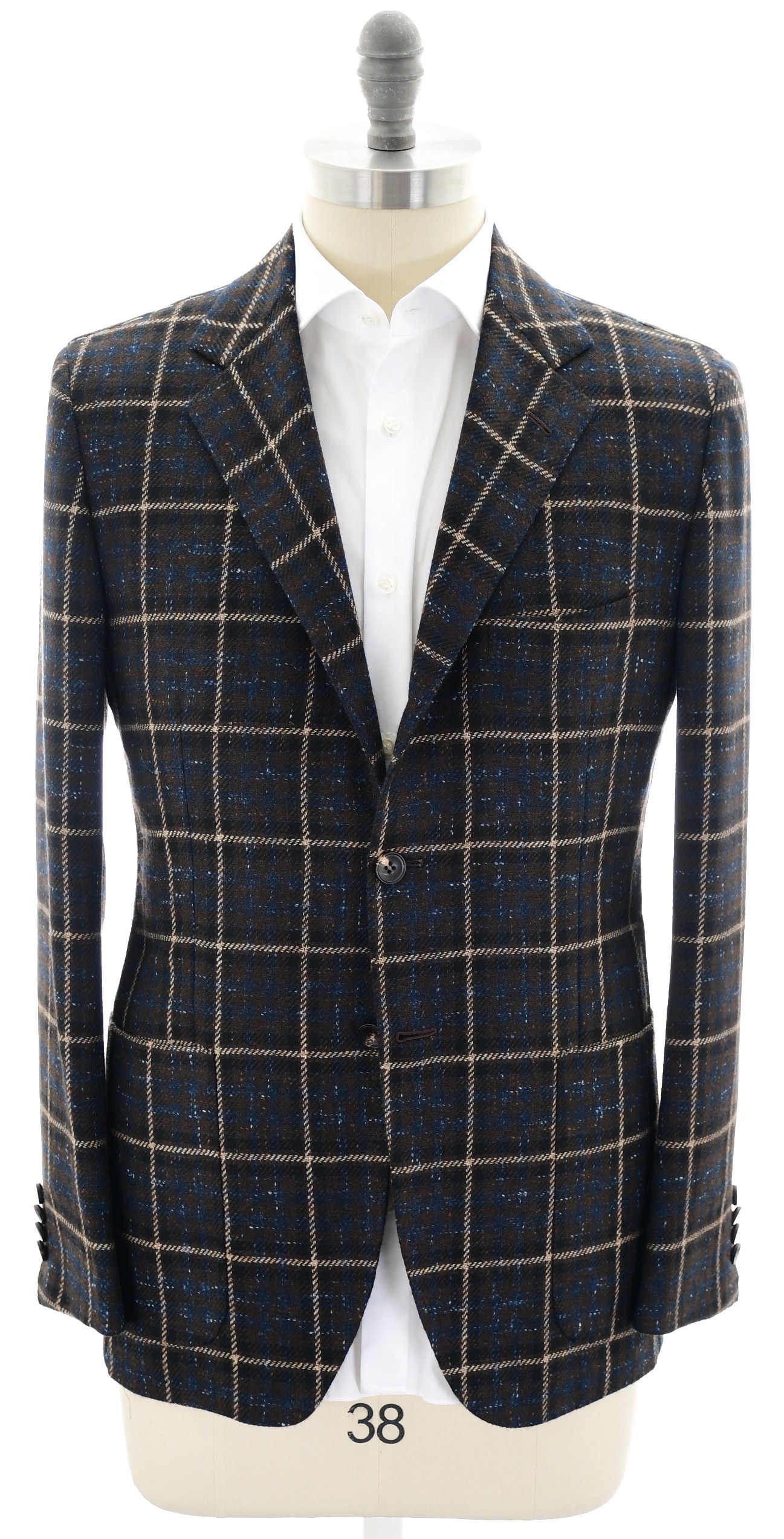 Kiton Sport Coat Jacket EVO Brown Check
