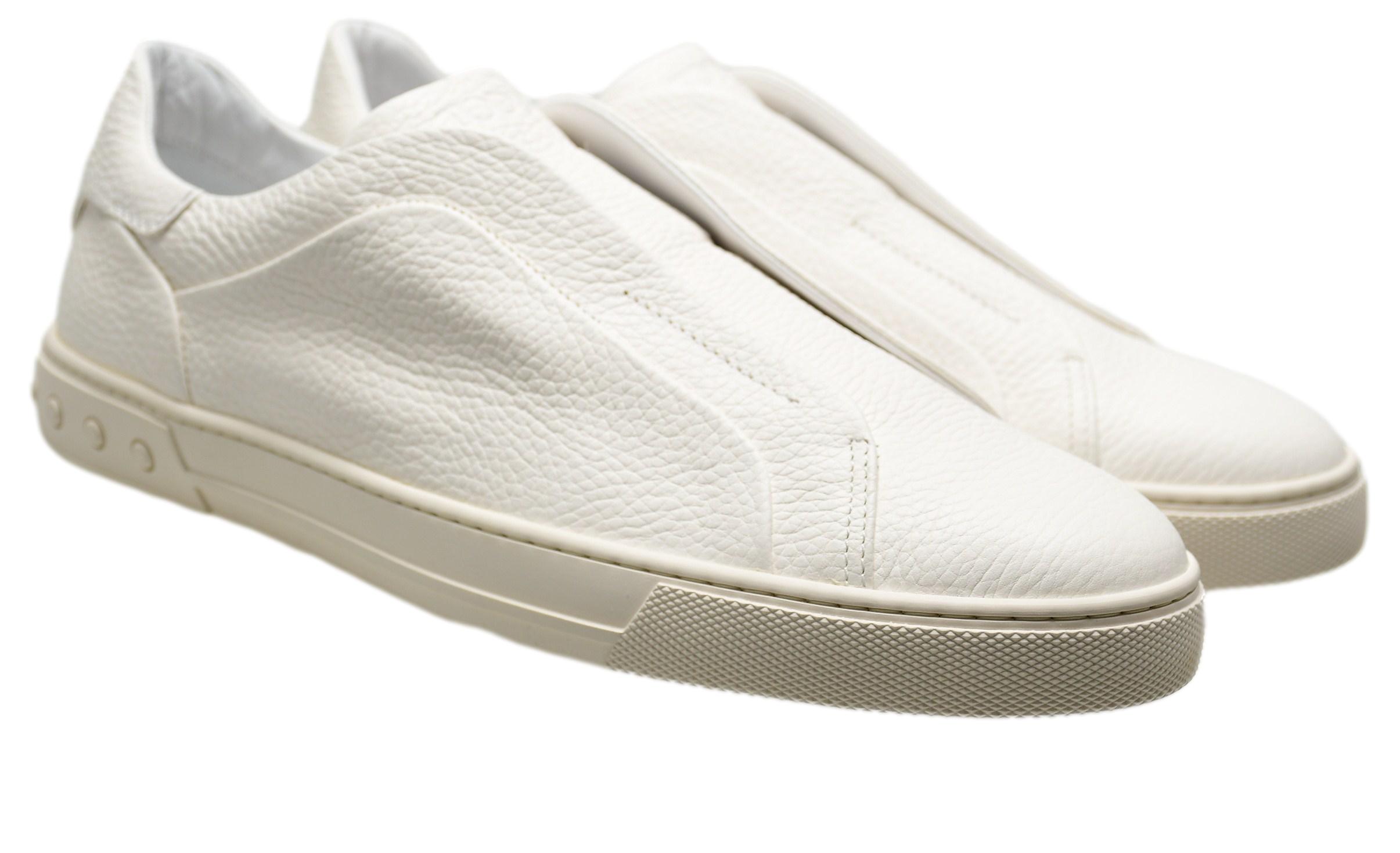 Tod’s brand new never worn slip on cassetta white leather sneaker size 10.5 Tod main image 4