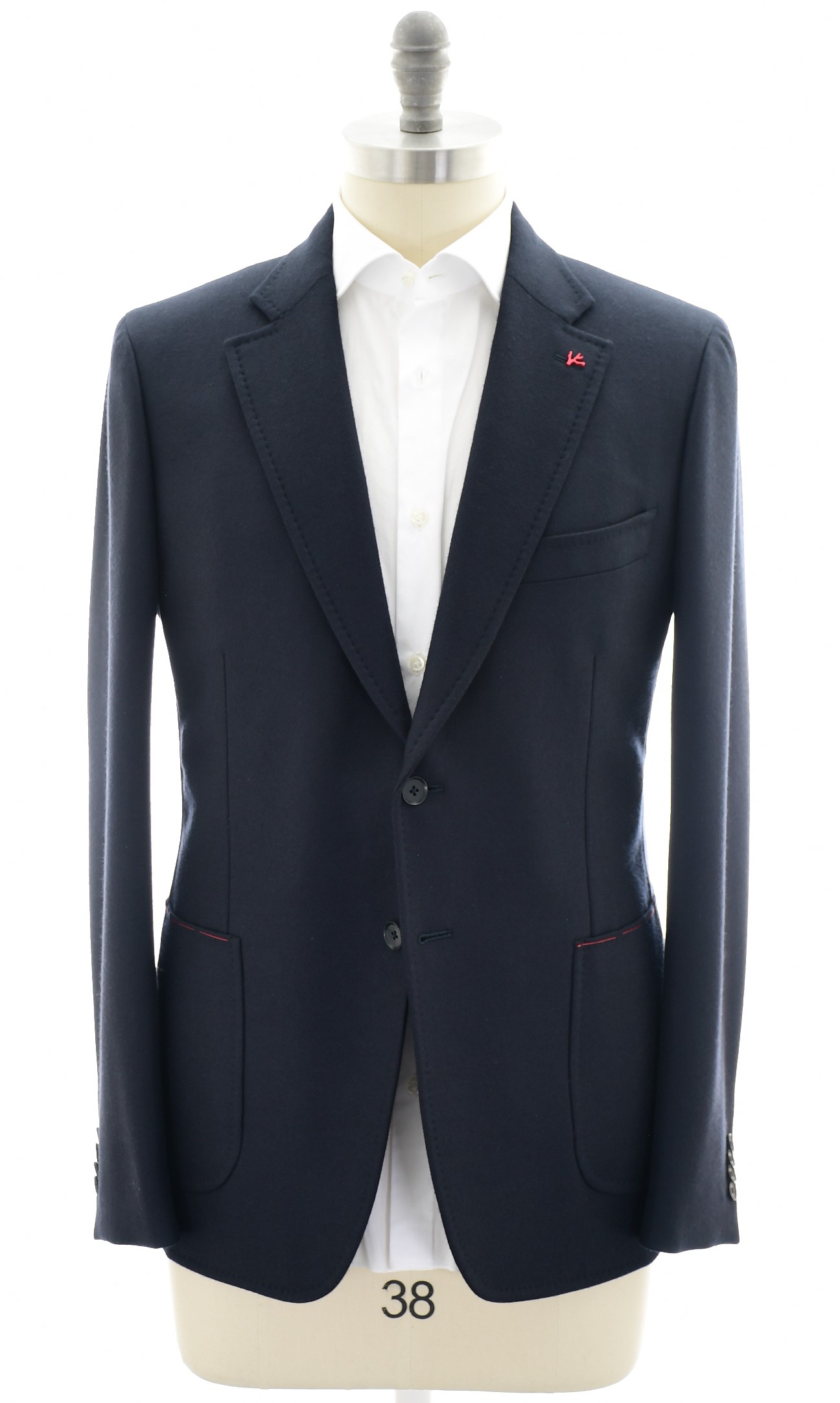 Isaia Sport Coat Jacket 'Cortina' Wool Dark Blue