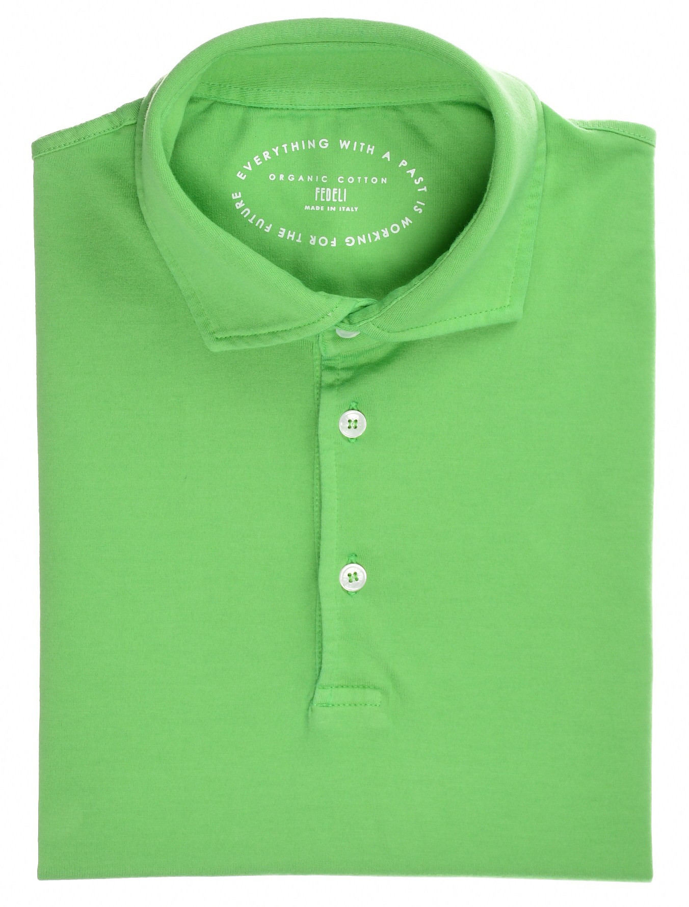 Fedeli Mondial Green Terry Cloth Short Sleeve Polo Shirt New Slim Fit Xs / Green