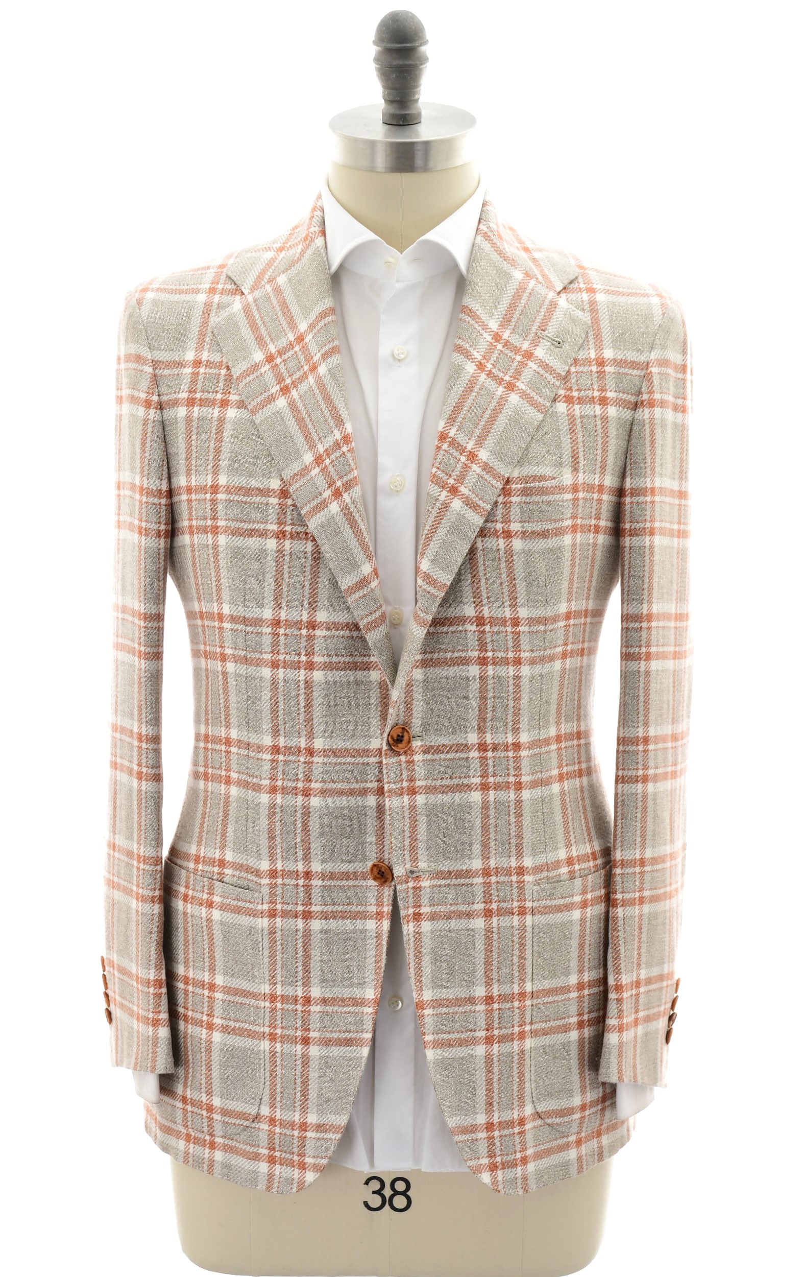Sartorio Orange Brown Canapa Wool Blazer | Luxury Menswear