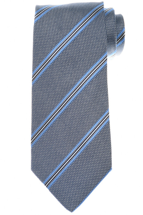 Luigi Borrelli Royal Collection Tie Silk Blue Stripe