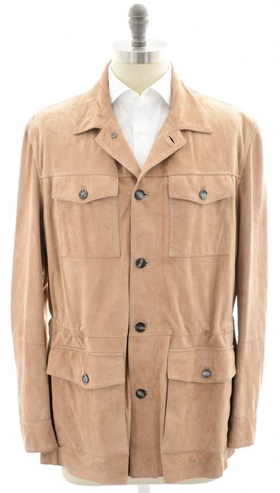 Brunello Cucinelli Safari Jacket Suede Brown