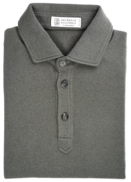 【関税＆送料込み】Brunello Cucinelli Gray Polo In Brunello Cucinelli - Grigio Polo T-Shirt | Mitchell Stores
