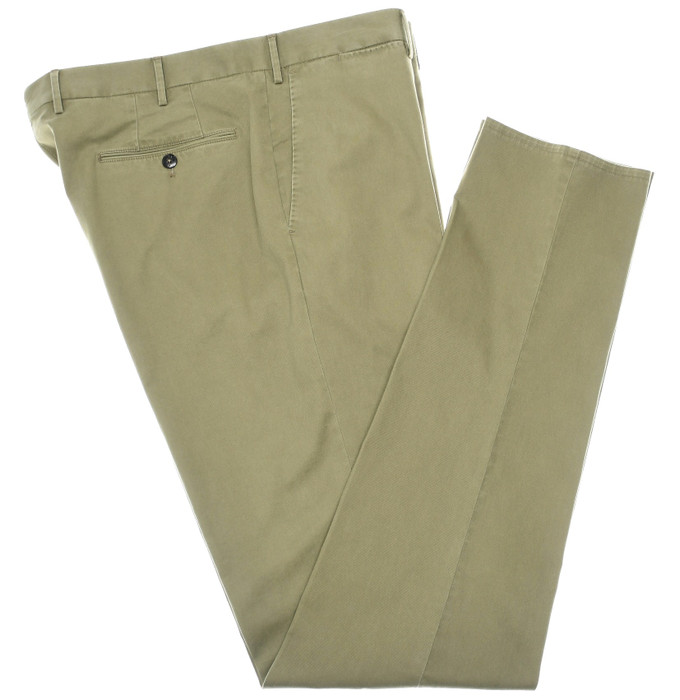 PT Torino Pants Super Slim Fit Cotton Stretch Twill Olive Green