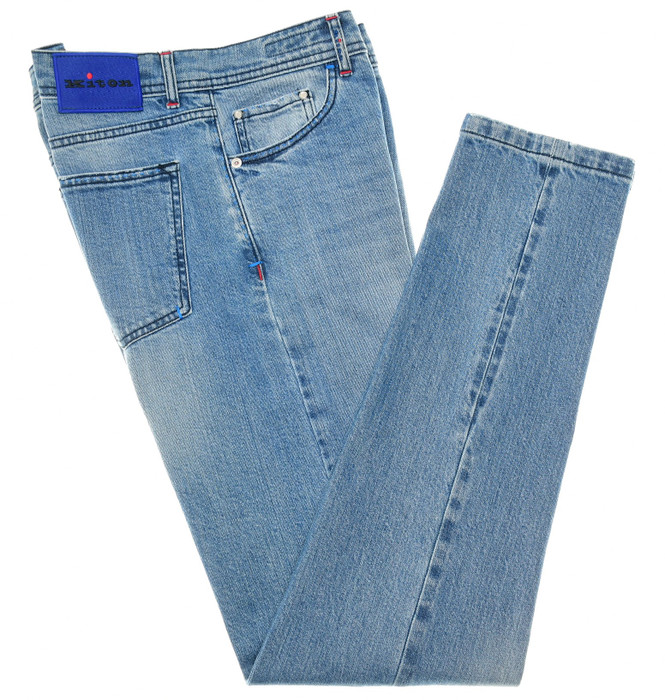 Kiton Men's Blue Denim Jeans Blue