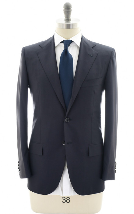 Kiton Dark Blue Wool Suit