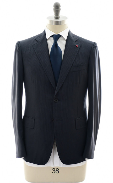 Isaia Blue Stripe Suit | Designer Sale Apparel | Luxury Menswear