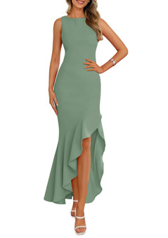 PRETTYGARDEN Wedding Guest Dresses for Women 2025 Summer Formal Gala Maxi Dress Ruffle Mermaid Cocktail Long Dresses(Sage Green,Small) PRETTYGARDEN Wedding Guest Dresses for Women 2025 Summer Formal Gala Maxi Dress Ruffle Mermaid Cocktail Long Dresses(Sage Green,Small)