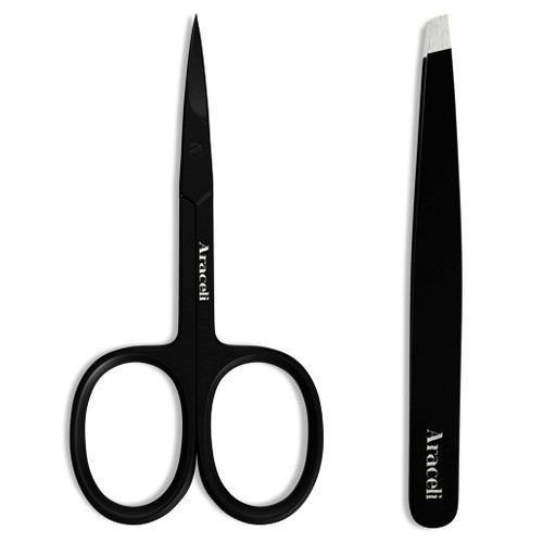 Araceli Beauty Precisión Duo: Stainless-Steel Scissor and Tweezer
