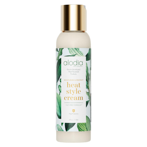 ALODIA Moisturize & Protect Heat Style Product - 4 fl oz - Blow Dry Cream with Marshmallow Root & Marula Oil - Lightweight Heat Protectant for All Hair Types - Nut-Free