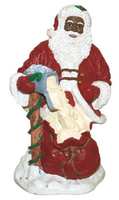 Ebony Treasures African American Santa Getting Mail