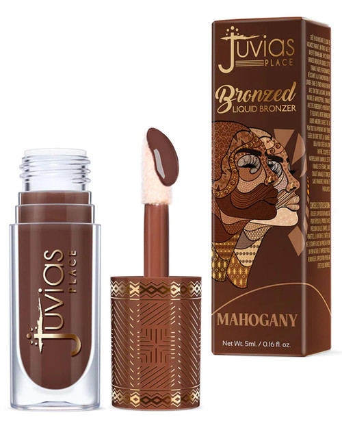 Juvia’s Place Bronzed Liquid Bronzer - Mahogany - Liquid Bronzer for Face with Silky Blendable Texture - Buildable Coverage for Natural Contour & Dimension - Easy-to-Blend, Patch-Proof Formula