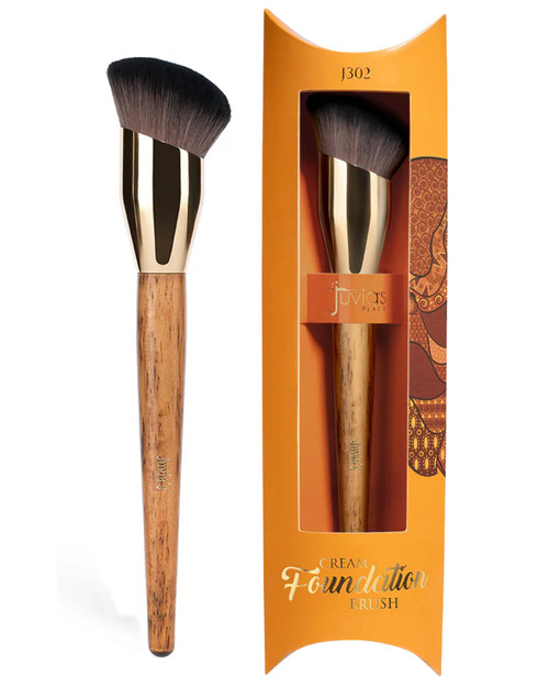 Juvia's Place BRONZED J302 Cream Foundation Brush - Dense Soft Bristles for Smooth Blending, Airbrushed Finish - Ergonomic Handle for Precision Contour - Foundation, Cream, Liquid & Mousse Formulas