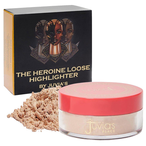 Juvia's Place Loose Highlighter Nubian Heroine - Illuminating Loose Powder Highlighter Makeup, Shimmer Powder that gives Radiant Glow - Suitable for all Skin Tone