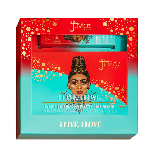 Juvia's Place i Live i Love Kit - Includes a 6 Pan Pressed Pigments Palette and Primer, Professional Makeup, Pigmented Pan Palette, Makeup Palette, Creamy, Luxurious Pressed Pigments Primer