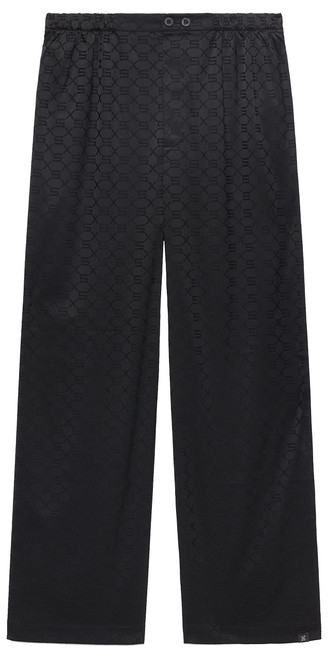 Savage X, Men's Satin Pant, Black Caviar Monogram Jacquard, XL