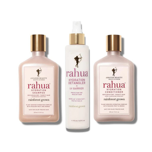 Rahua Hydration Detangling Rituals, Hydration Detangler, UV Barrier 6.5 Fl Oz, Hydration Shampoo 9.3 Fl Oz, Hydration Conditioner 9.3 Fl Oz, Hair Care Set for Women and Men