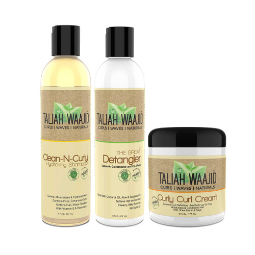 Taliah Waajid Curls, Waves & Naturals Curly Curl Cream Bundle (T048) (U120) (U004)