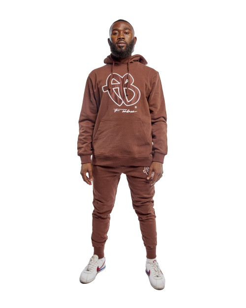 FUBU Classic FB Logo Jogger, Brown, XX-Large