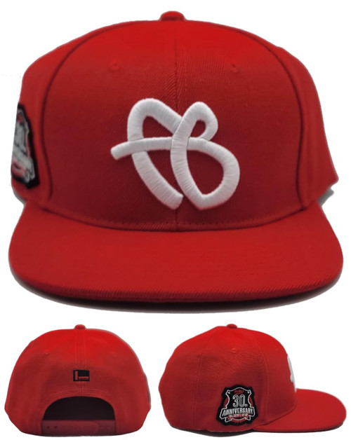FUBU New 30th Anniversary Limited Edition Logo Red White Era Snapback Hat Cap