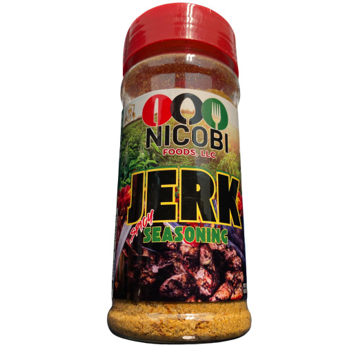 Nicobi Foods Hot & Spicy Jerk Seasoning Spice“Authentic Caribbean Dried Jerk Seasoning – Bold, Smoky, and Spicy Island Flavor for Chicken, Seafood, and Veggies – 100% Natural Spice Blend”