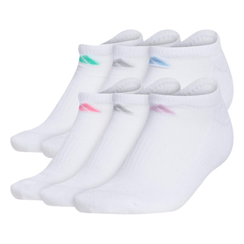 adidas Women's Athletic Cushioned 6-Pack No Show, Socks - No Show Socks for Secure Fit, Cushioned Comfort, Low Profile