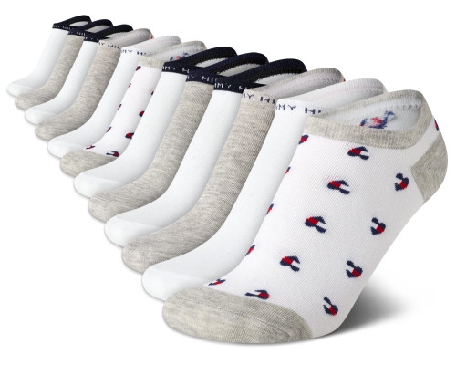 Tommy Hilfiger Women's Low Cut Socks - 12 Pack Lightweight Performance No Show Socks - Athletic Socks for Women (Sizes: 4-10), Size 4-10, White Multi
