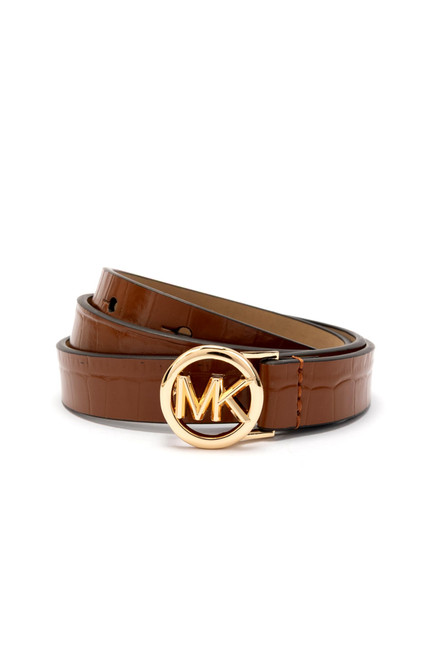 Michael Kors Womens 1 Inch Logo Skinny Belt, Stylish & Versatile Accessory for Everyday Wear