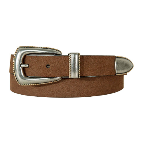 Lucky Brand Women Style Fashion Leather Belt, Western Suede-Cognac, S (26-27"), Small