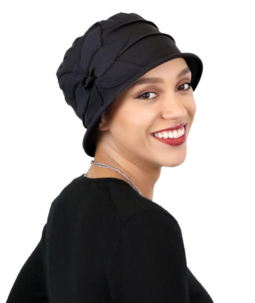 Hats Scarves & More Womens Hat Chemo Headwear Cancer Hat 50+ UPF Sun Protection Summer Seattle Chic (US, Alpha, Medium, Black)