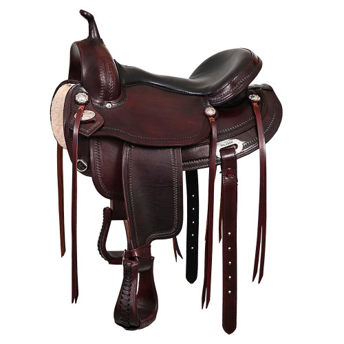 HILASON Chocolate Brown 16 in Western Horse Saddle American Leather Flex Tree Trail & Pleasure Brown