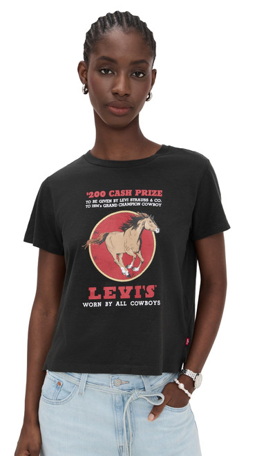 Levi's Women's Graphic Boxy T-Shirt, Western Archival Cash Prize, S