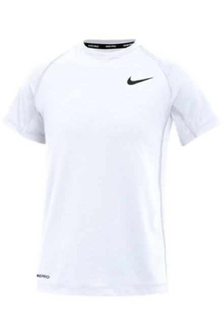 Nike Boys Pro Short Sleeve Tee (US, Alpha, X-Large, Regular, White)