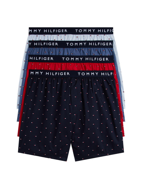 Tommy Hilfiger Men's Cotton Classic 4-Pack Woven Boxer