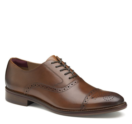 Johnston & Murphy Men's Conard 2.0 Cap Toe Dress Shoe, Tan Full Grain, 11.5 M