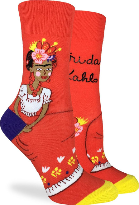 Good Luck Sock Women's Frida Kahlo Socks, Adult, Shoe Size 5-9