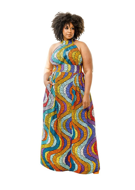 D'IYANU | Ronke African Print Dress for Women – Elegant African Attire – Ankara & Kente Dress in Regular & Plus Sizes-1757306166