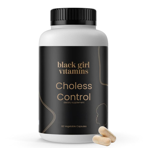 Black Girl Vitamins Choless – Cholesterol & Heart Health Support Supplement with CoQ10, Niacin, & Antioxidants – Cardiovascular Support – 60 Vegan Capsules