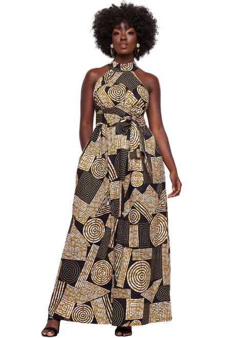 D'IYANU | Ronke African Print Dress for Women – Elegant African Attire – Ankara & Kente Dress in Regular & Plus Sizes-1757307417