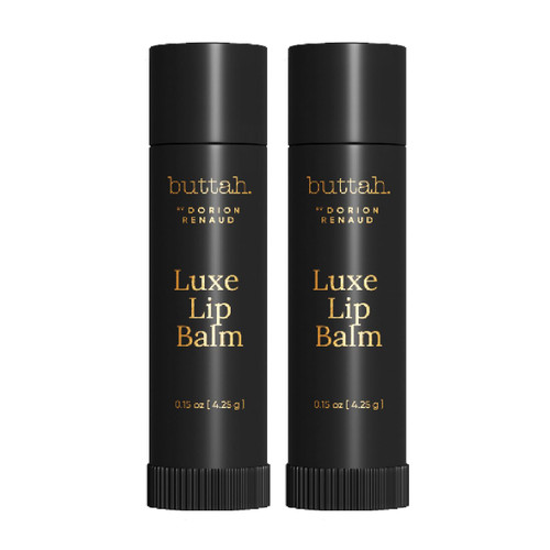 Buttah Skin by Dorion Renaud Luminating & Nourishing Lip Balm .15oz [2 Pack] - for Healthy Looking Lips - Shea Butter - Naturally Based Skin Care - Black-Owned Skincare