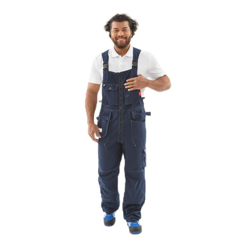 YURINOX Men's Work Overalls UnionSpace – Durable Heavy Duty Bib Overalls with Reinforced Knees and Multi-Pocket Design (US, Waist Inseam, 31, 31, dark blue)