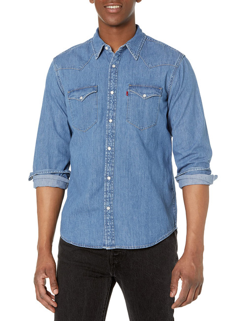 Levi's Men's Classic Western Shirt, (New) Franklin Stone Wash, XX-Large