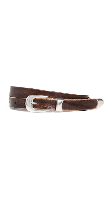 Our Legacy Men's Leather Belt, Brown Leather, 90
