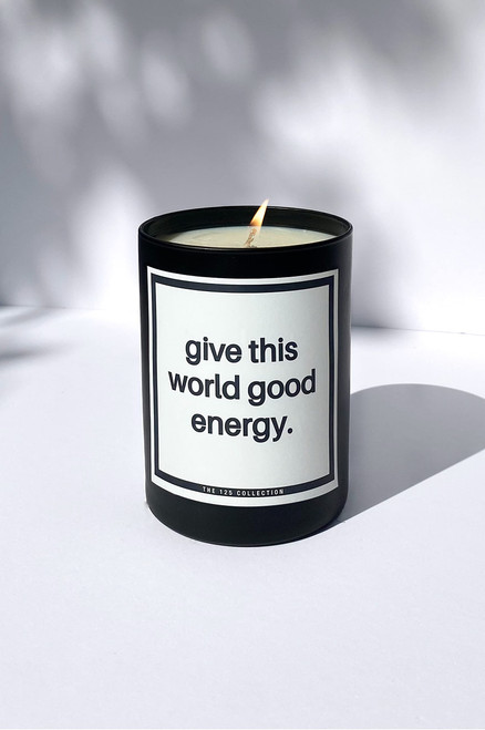 The 125 Collection | Give This World Good Energy | Spicy Blood Orange | 80 Hour Long Burn | Natural Vegan Soy Wax | Luxury Scented Candles for Home (12 oz)