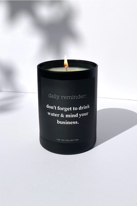 The 125 Collection | Daily Reminder Drink Your Water (Censored Version) | Lavender + Sage | 80 Hour Long Burn | Natural Vegan Soy Wax | Luxury Scented Candles for Home (12 oz)