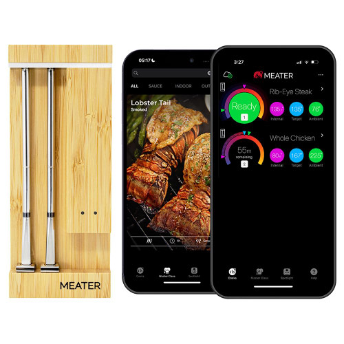 MEATER Pro Duo: Wireless Smart Meat Thermometer | 1000°F High Heat Resistance | Long Range | Dual Probes | Six Sensors | BBQ, Oven, Grill, Smoker, Air Fryer, Deep Fryer | iOS & Android App